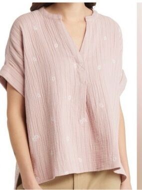 Madewell Embroidered Lakeline Popover Top